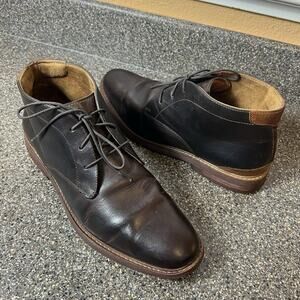 Florsheim Men's Size 8 M Brown Leather Chukka Ankle Boots Lace Up Comfort Casual